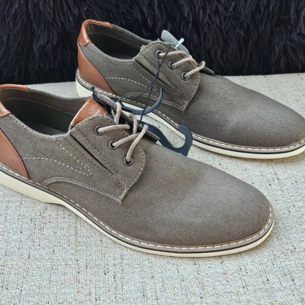 George Men Shoes Lace Up Fabric Upper Light Weight Memory Foam Size 9 New
